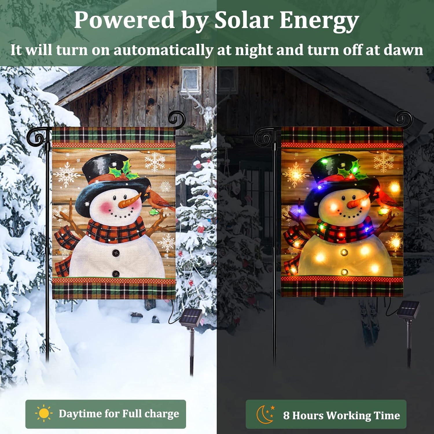 Detalle de Christmas Snowman Garden Flag 12 x 18 in