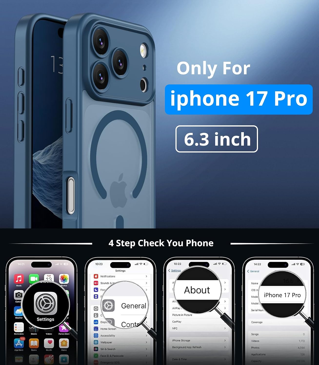 Detalle de Vansdon Cover Magnetica per iPhone 17 Pro: protezione slim con MagSafe e vetro temperato