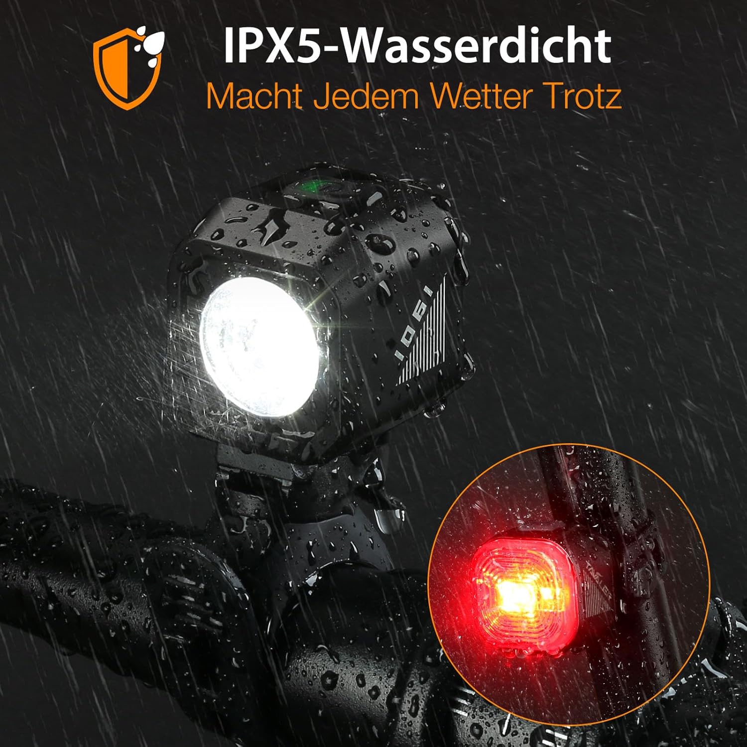 Detalle 2 de Tavaler Fahrradlicht Set 800 mAh