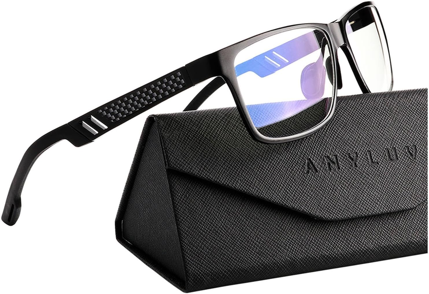Detalle de ANYLUV Blue Light Blocking Glasses lightweight Al-Mg frame 👓