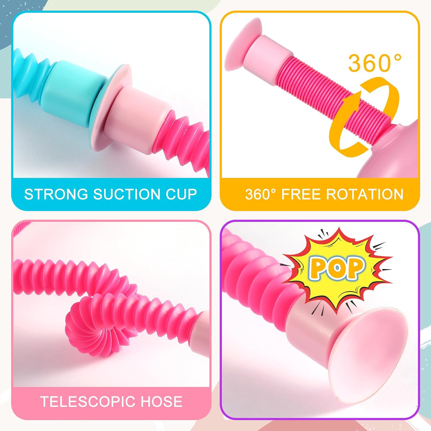 Thumbnail 3 de XONTEUS Pop Tubes Giraffe Travel Toys 4pcs