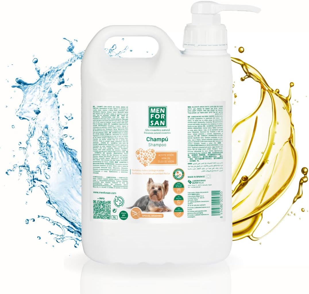 Detalle 2 de Shampooing Men for San Chien Huile d'Argan (5 L) – Cura piramide per capelli uomo
