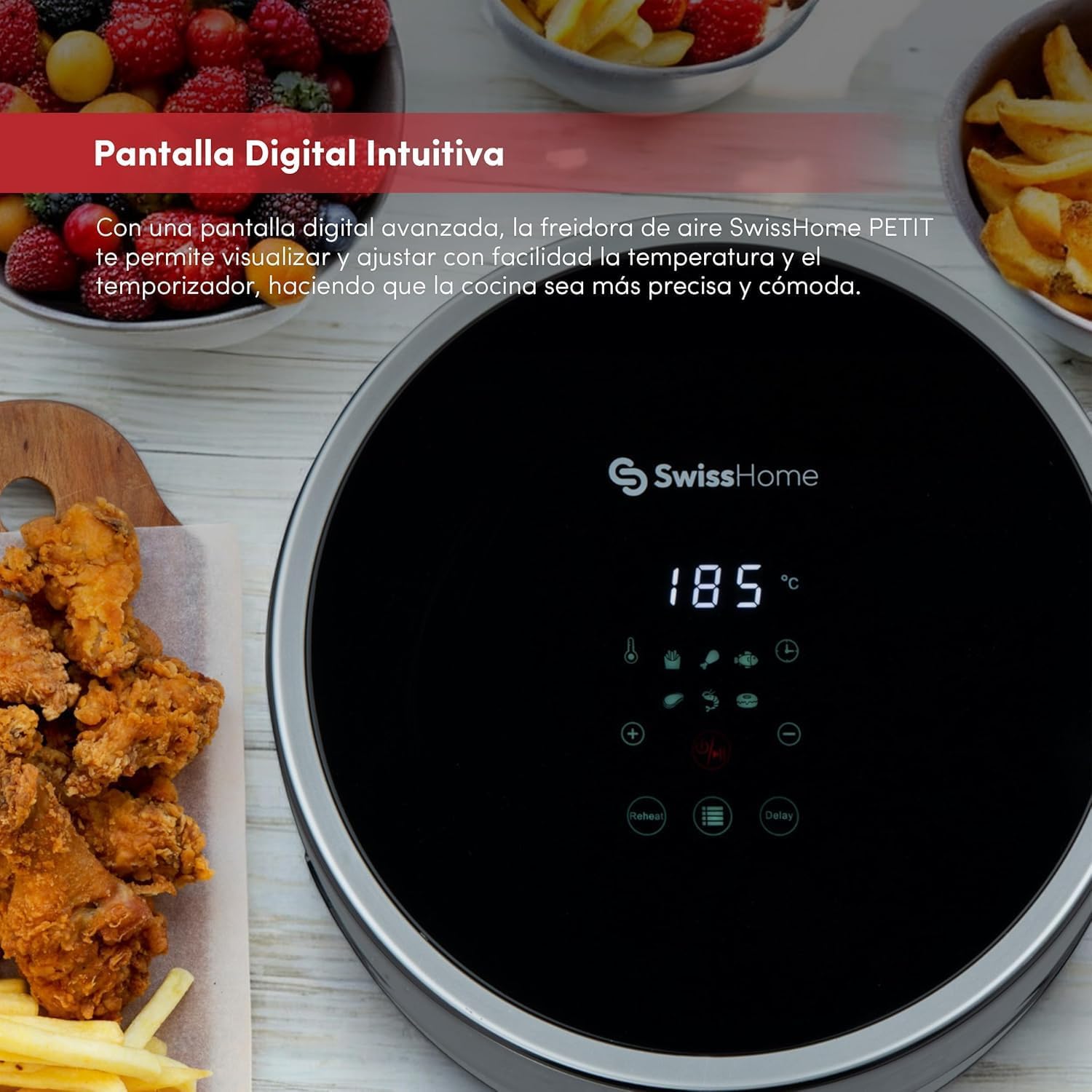 Thumbnail 2 de Swiss Home SH-6704 Freidora de Aire 🍟 Saludable y Rápida