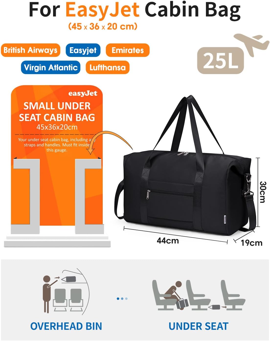 Thumbnail 1 de Narwey Cabin Bag 25L for EasyJet