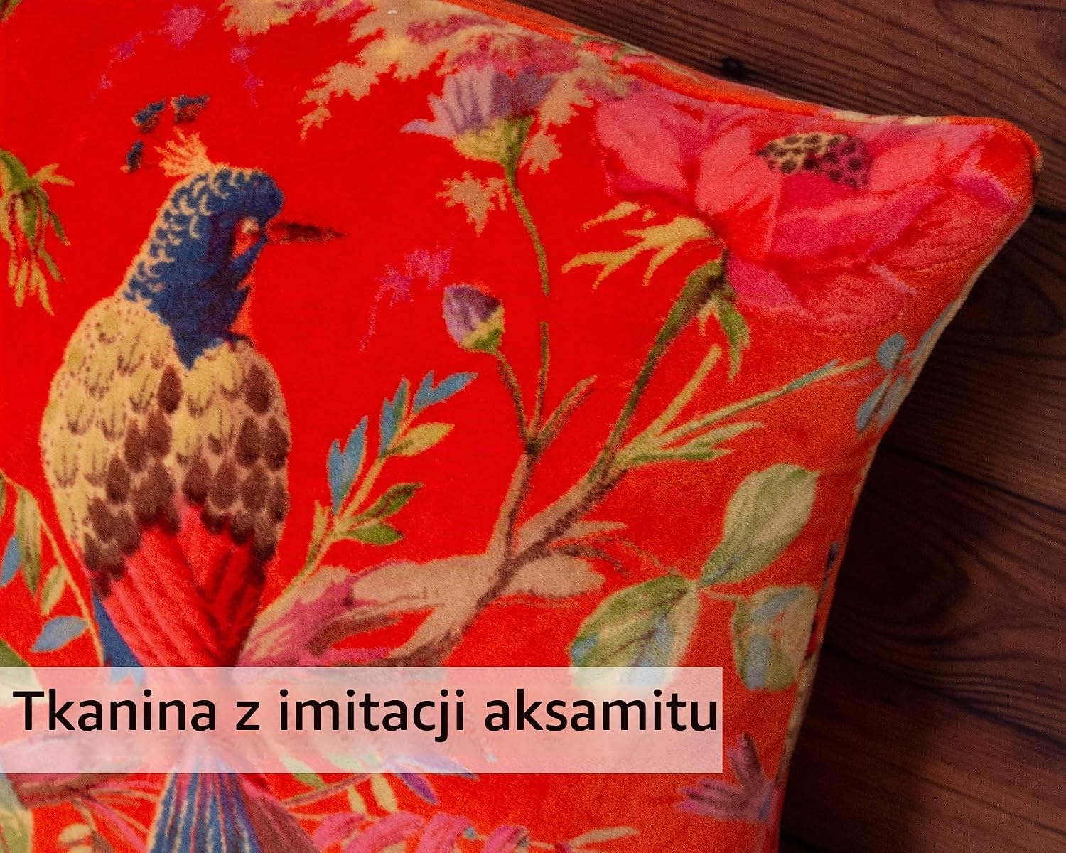 Detalle de Riva Paoletti Paradise – poszewka 50 × 50 cm, bawełna, aksamitny nadruk
