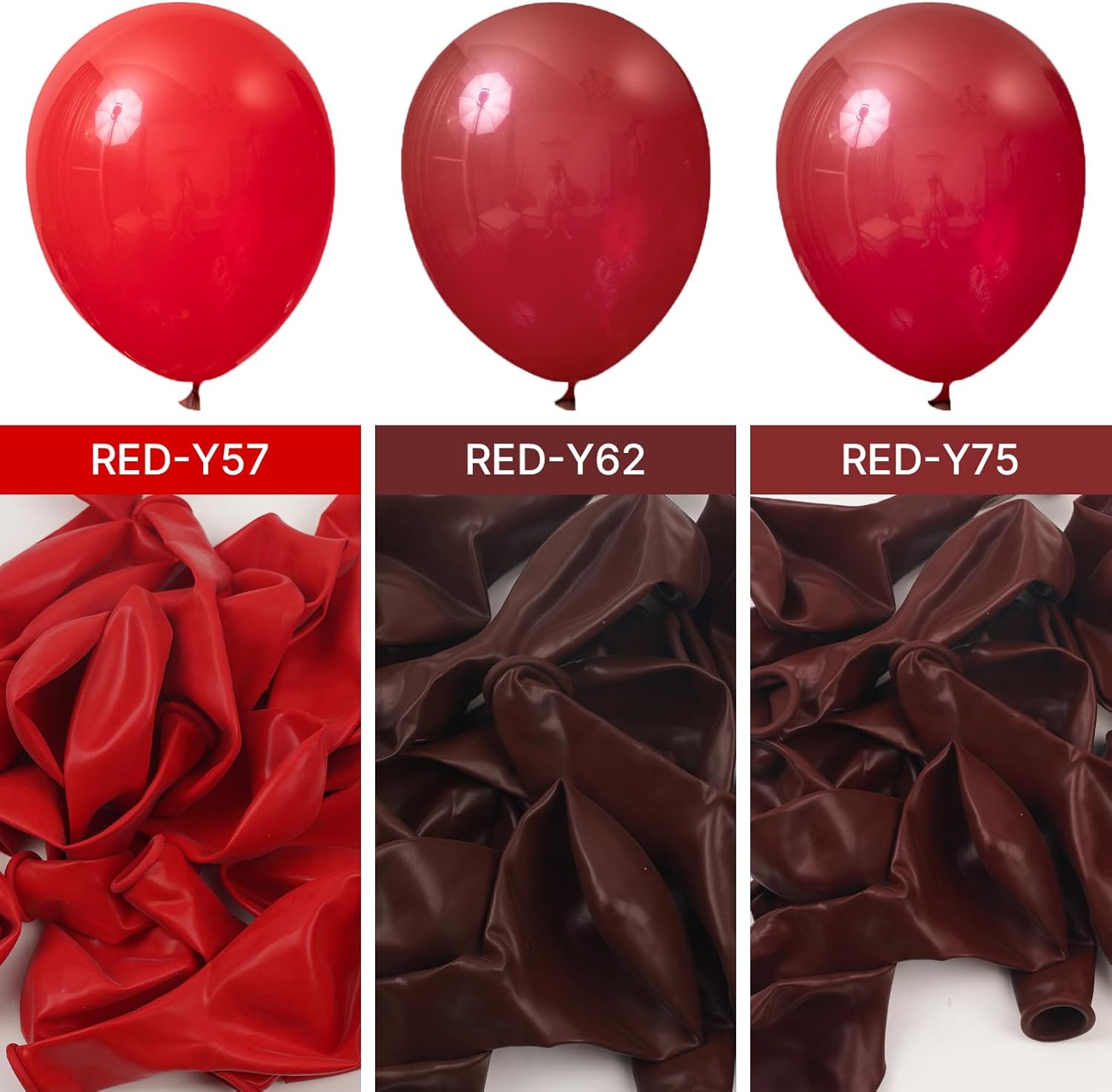 Detalle de PartyWoo Maroon Balloons 100 pcs ๐