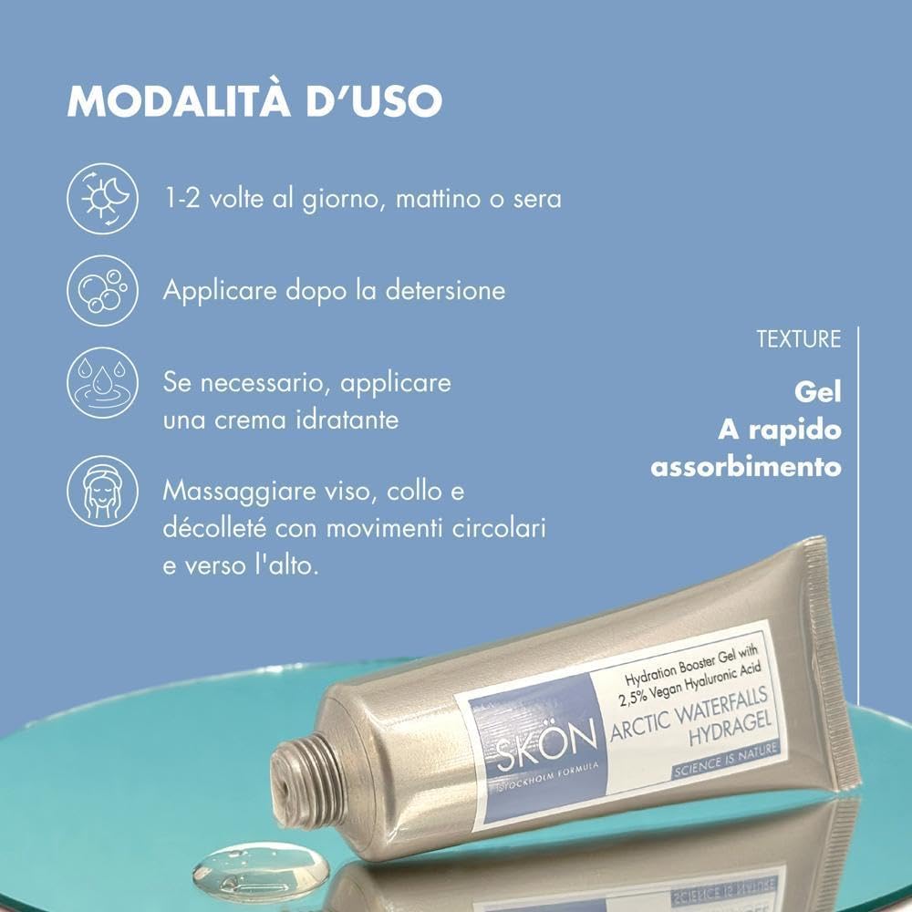 Thumbnail 3 de Skön Arctic Waterfalls Siero Viso all’Acido Ialuronico 2,5% con Niacinamide – 30 ml