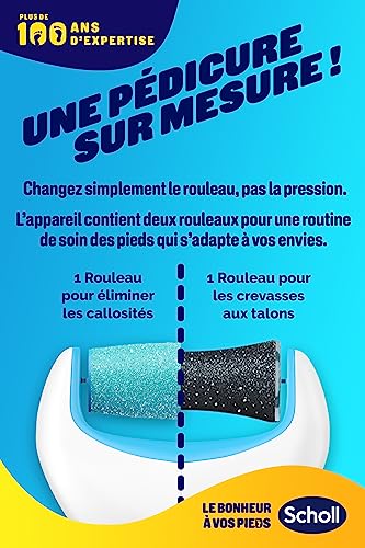 Thumbnail 4 de Scholl Velvet Smooth Express Pedi – Râpe électrique bleu avec cristaux de diamants, callosités et rouleaux interchangeables