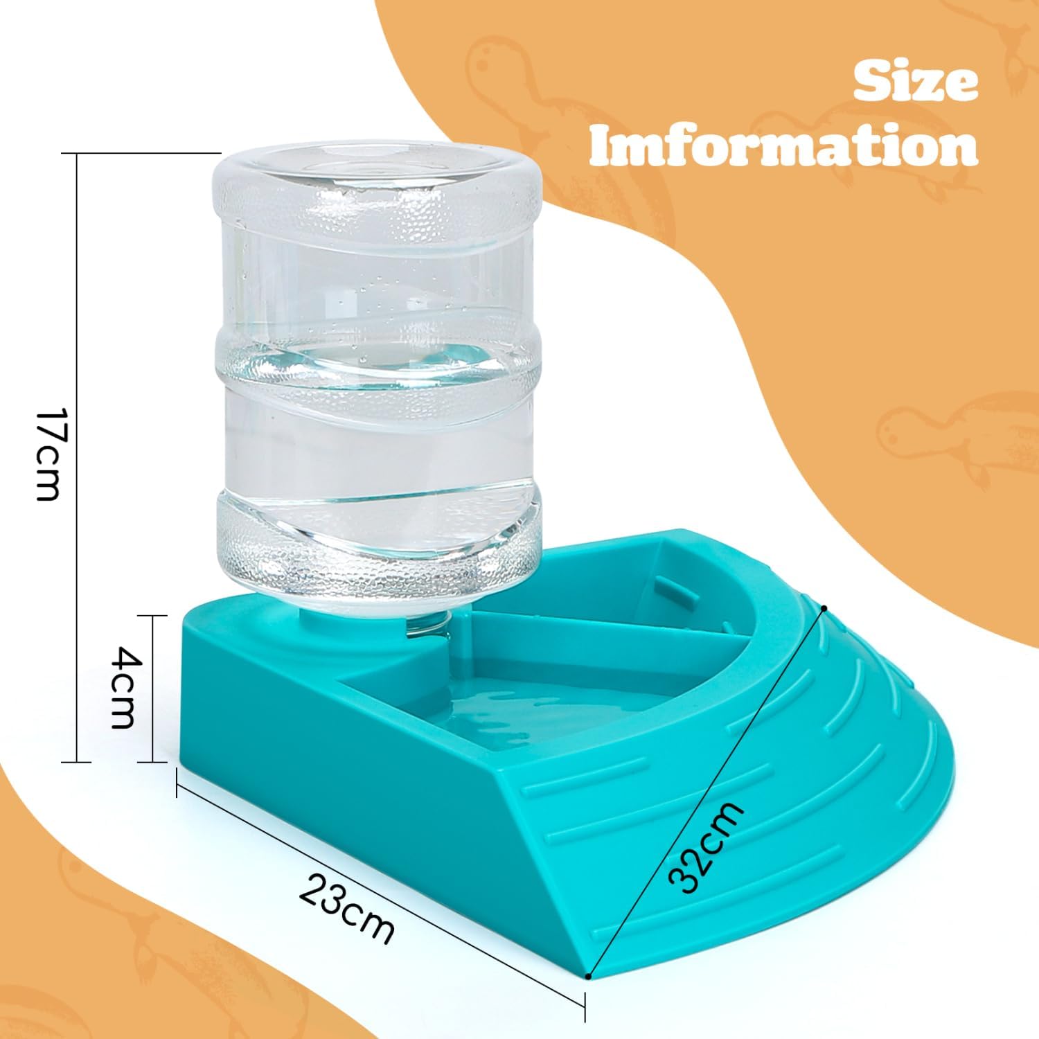 Detalle de Nobleza alimentatore automatico per rettili con distributore d’acqua e ciotola 2 in 1 (Blu, Taglia L)