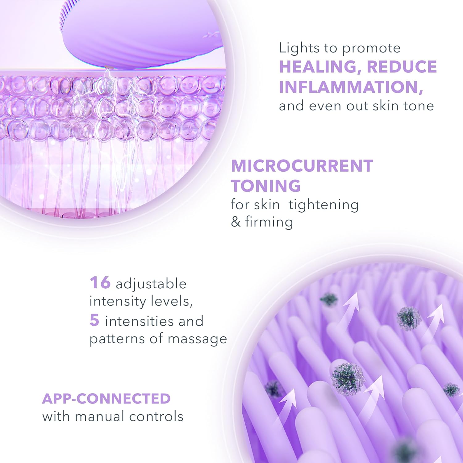Thumbnail 2 de FOREO LUNA 4 plus Brosse nettoyante visage, massage anti-âge NIR+ et masque LED rouge