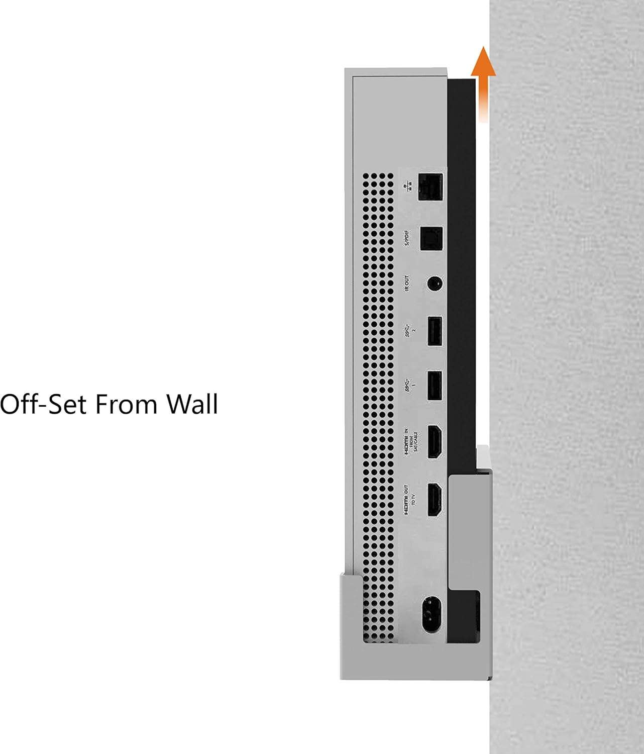 Detalle de Monzlteck Wandhalterung für Xbox One S: vertikales Aufhängen inkl. einfache Montage
