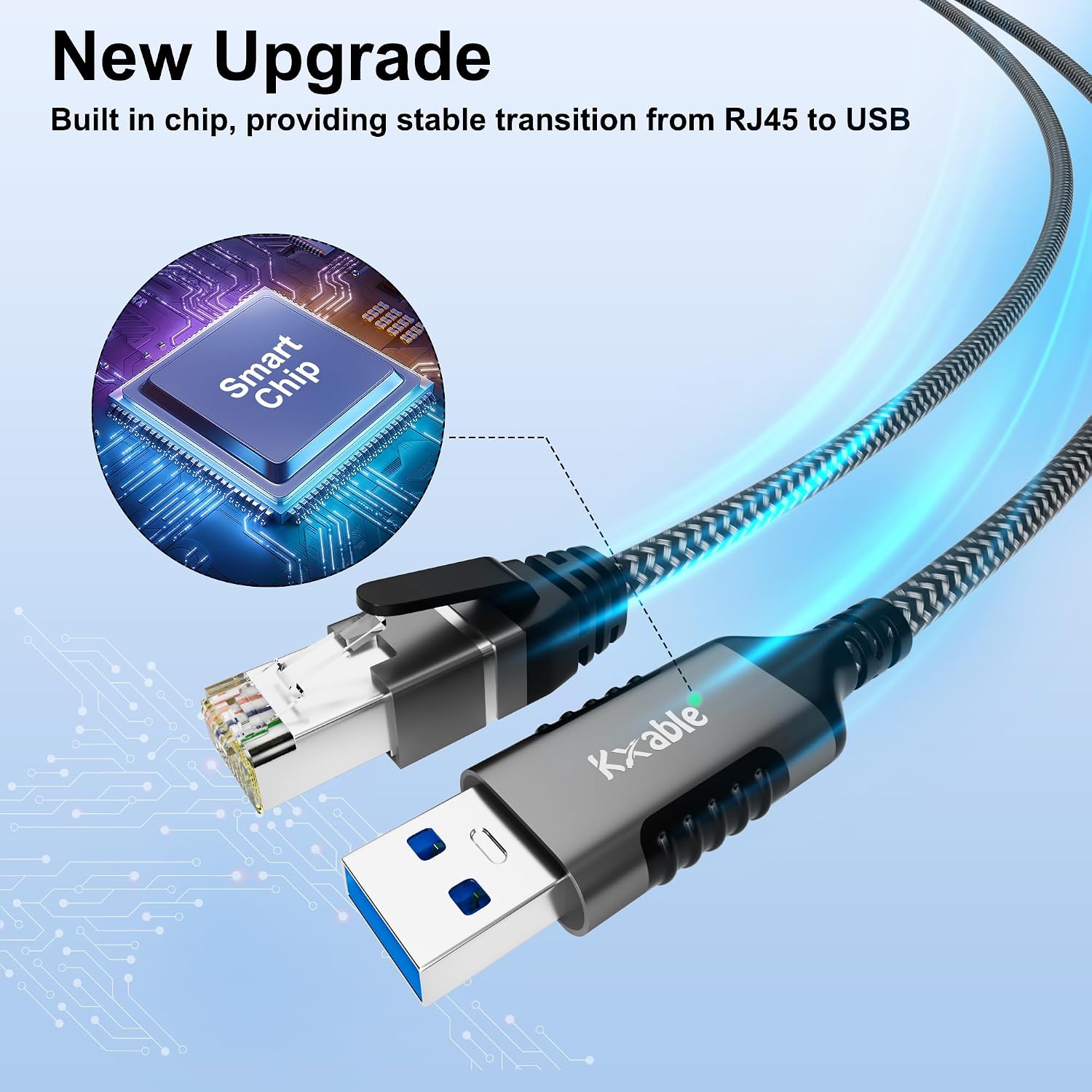 Thumbnail 4 de USB C to Ethernet Cable 0.5FT: Gigabit, Plug-and-Play for USB-C Devices