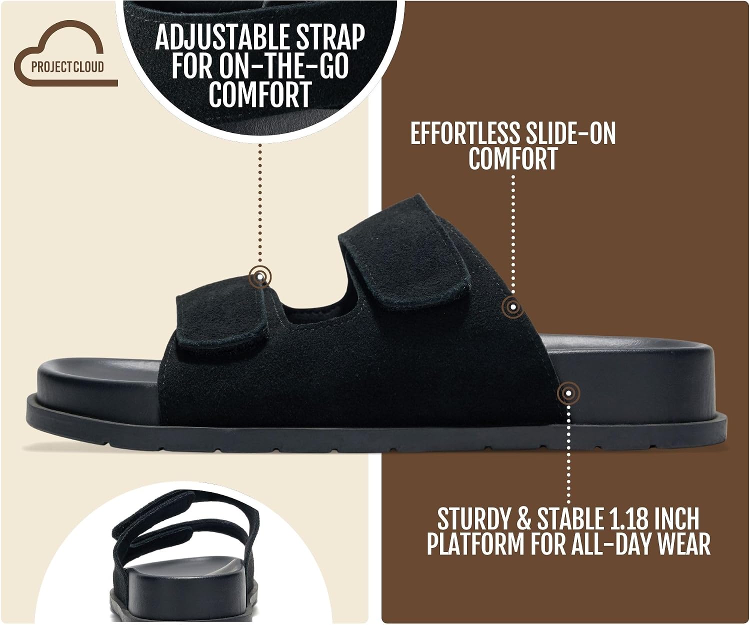 Detalle 2 de Project Cloud Adjustable Women's Sandals