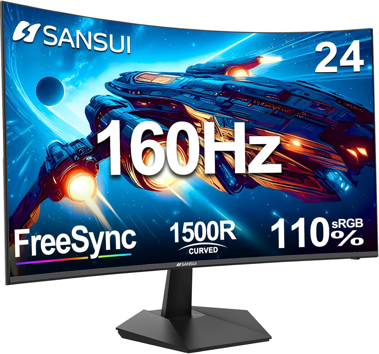 Detalle de SANSUI Curved Gaming Monitor 24-Inch