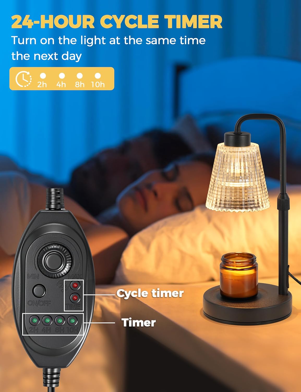 Detalle 2 de GODONLIF Candle Warmer Lamp with Timer 🕯
