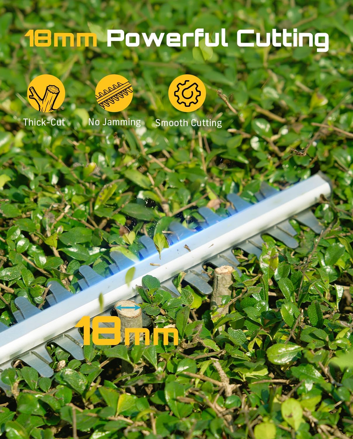 Detalle 1 de SEESII Cordless Pole Hedge Trimmer 20-Inch Blade