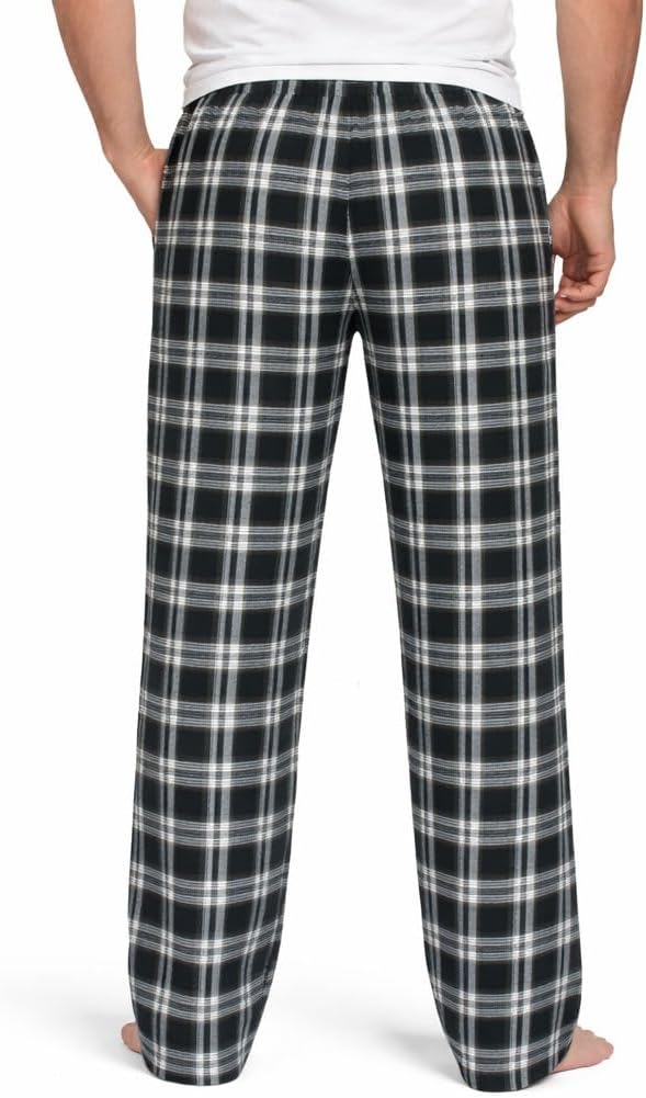 Detalle de Xact Mens Soft Flannel Check Long Pyjama Bottoms / Lounge Pants – Regular Fit
