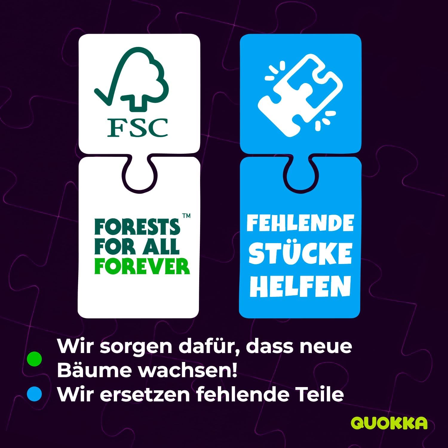 Detalle de QUOKKA Puzzle 1000 Teile Galactic Tails – Hochwertiges Raumfahrt-Abenteuer für Erwachsene