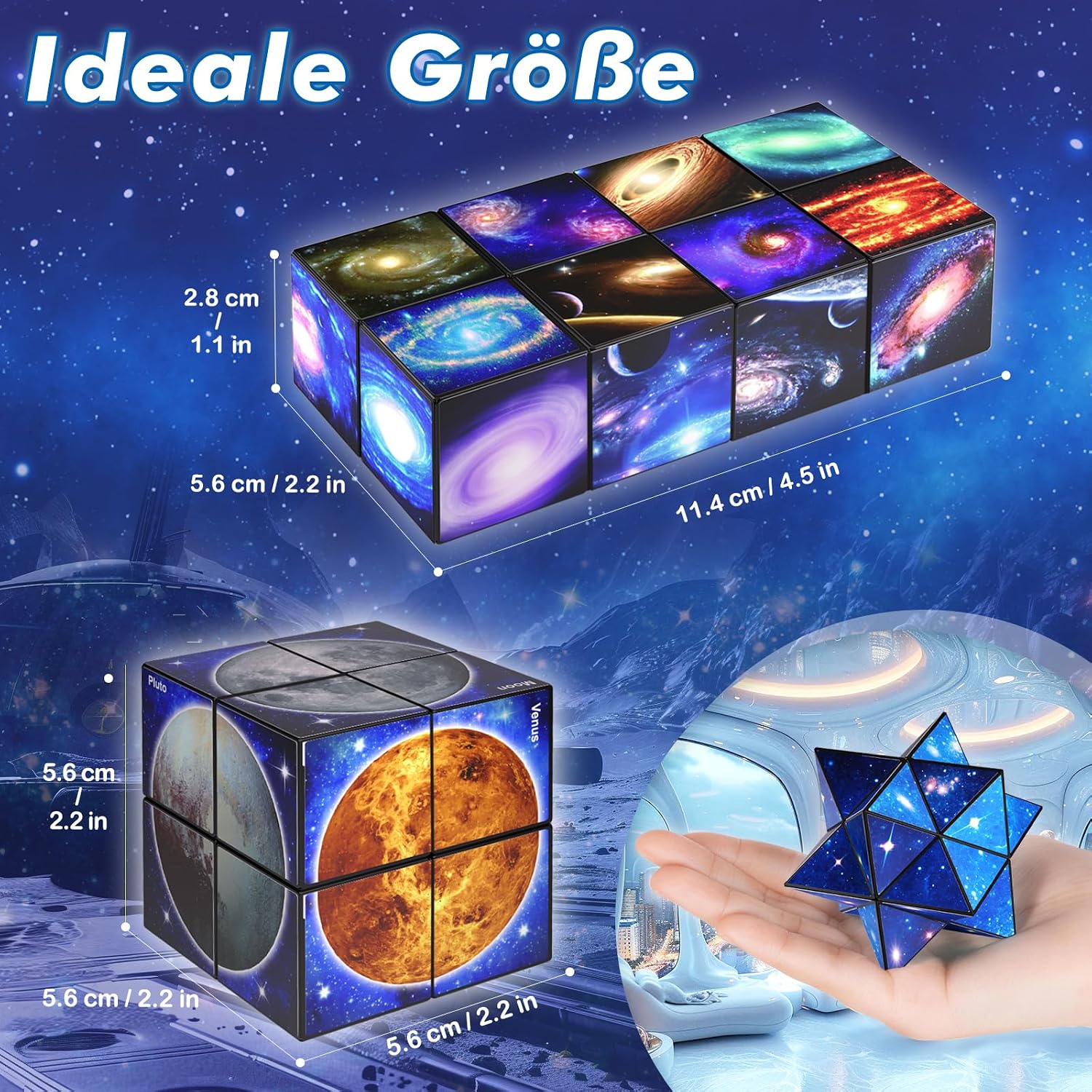 Thumbnail 5 de Euclidean Cube Sternenwürfel Zauberwürfel-Set 5,5 cm 🧩