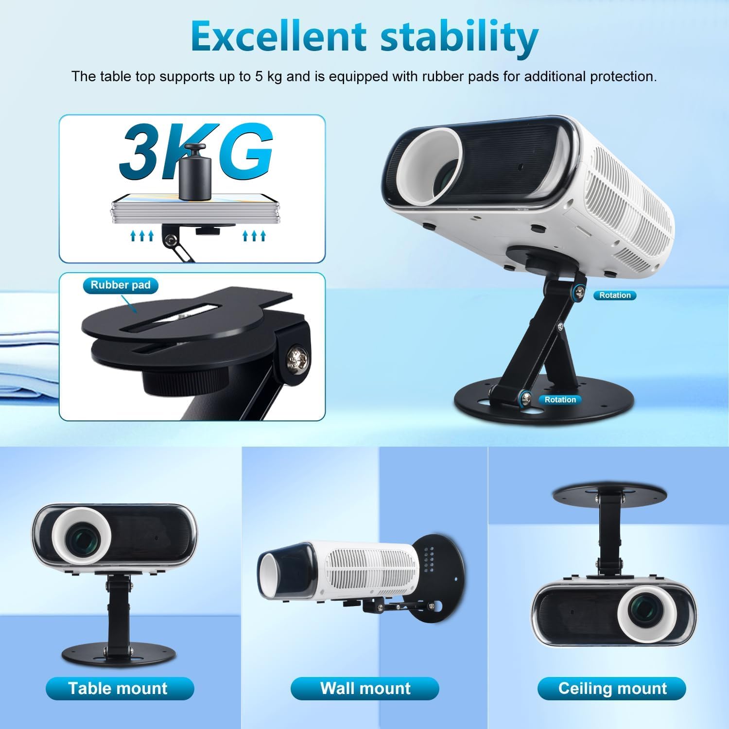 Thumbnail 6 de 3-in-1 Projector Stand 3kg load