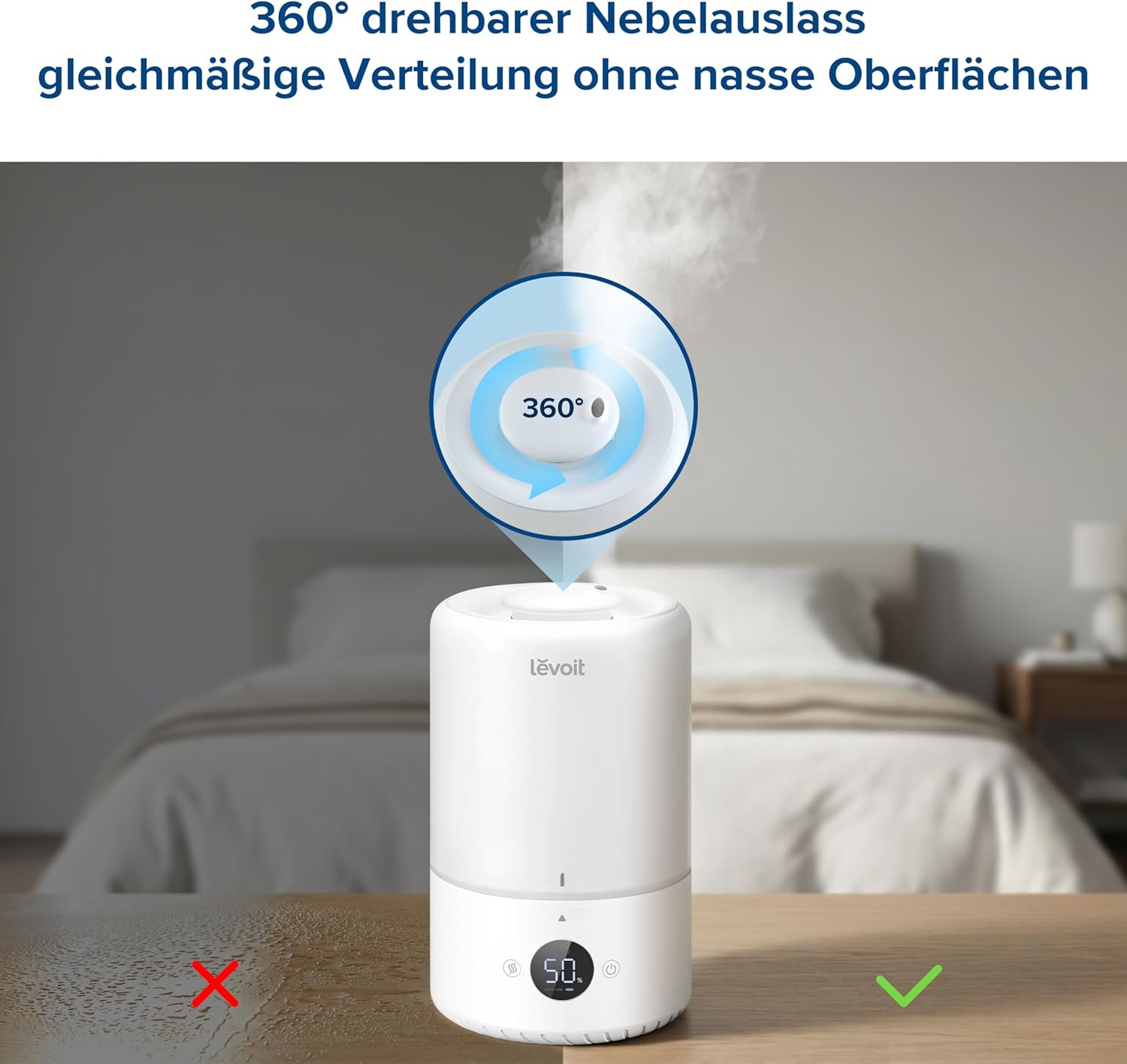 Thumbnail 4 de Levoit 3 L Luftbefeuchter 19 dB leise für Schlafzimmer 💧