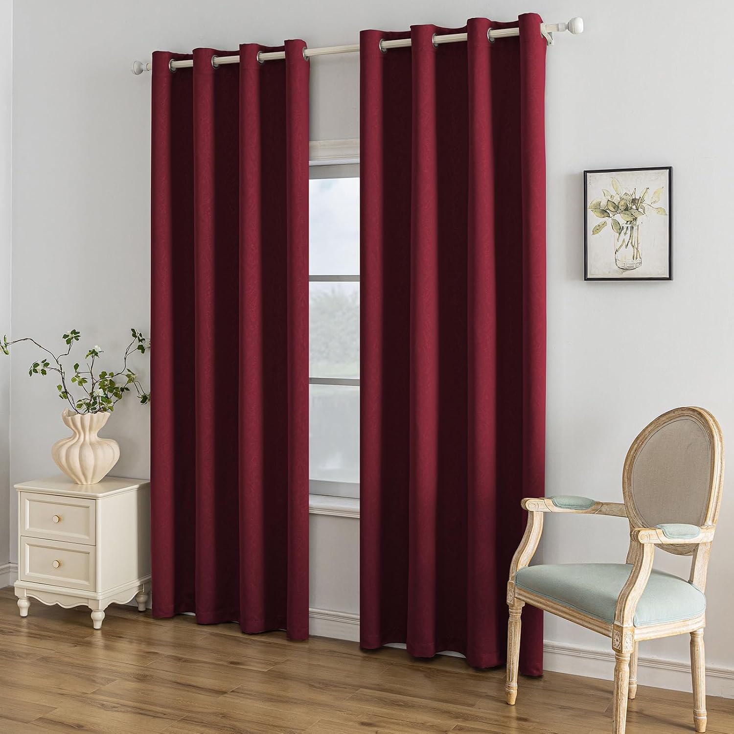 Thumbnail 6 de Ystyle Lot De 2 Rideau Occultant 140x225 cm Bordeaux