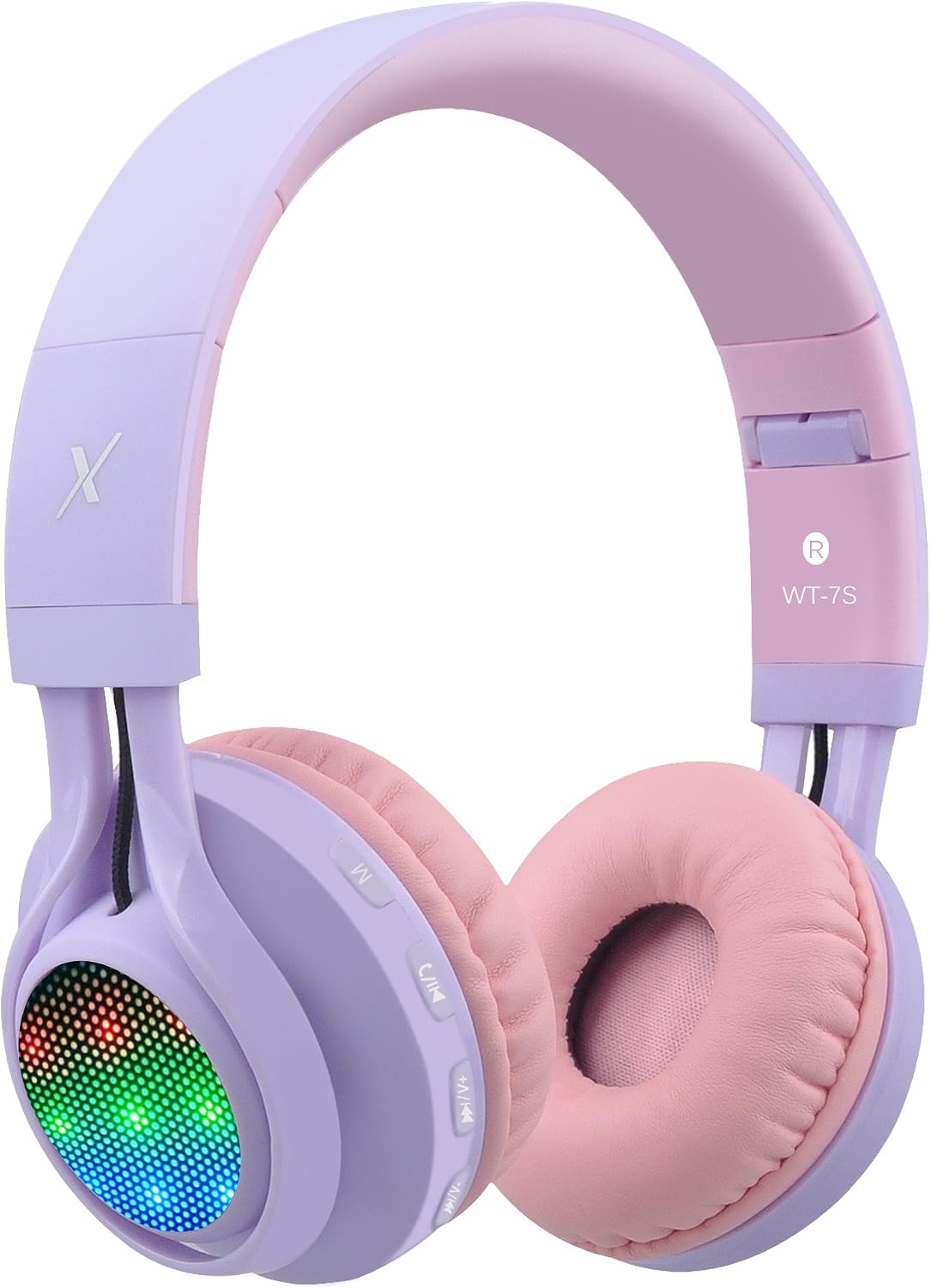 Detalle de Riwbox WT-7S Kids Bluetooth headphones, foldable