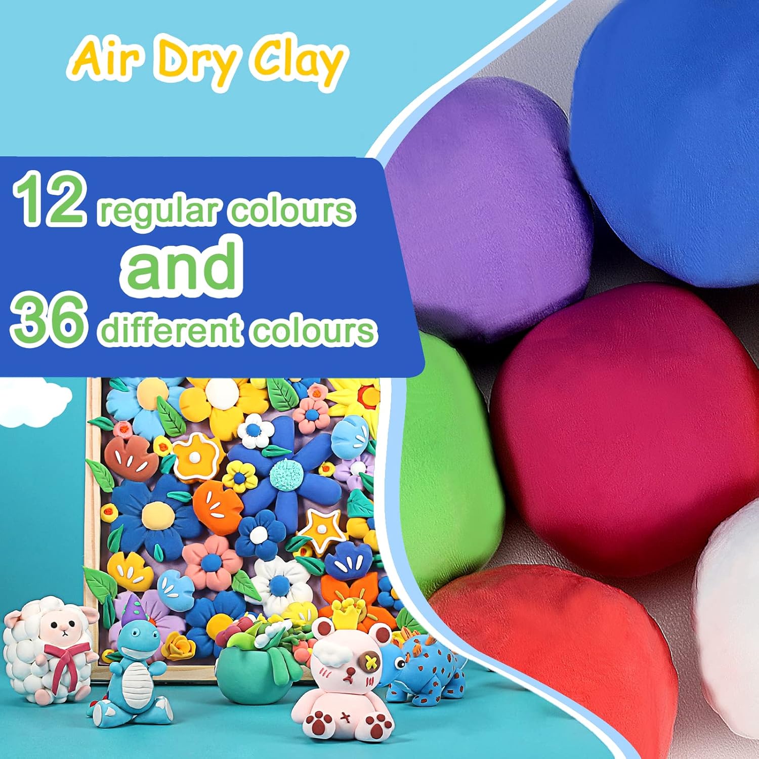 Thumbnail 1 de QMAY Air Dry Clay 48 Colours Pack