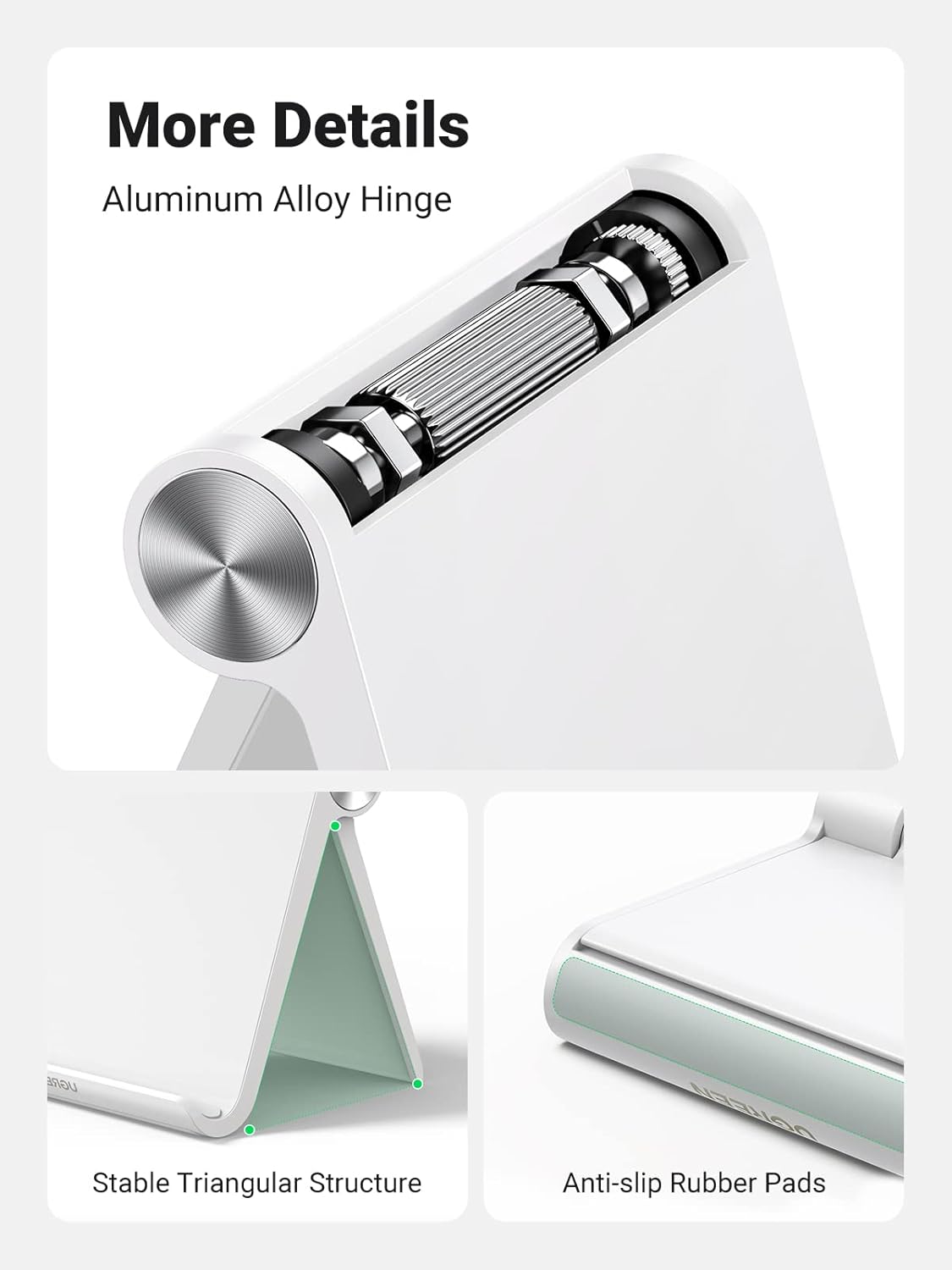 Thumbnail 3 de UGREEN Support Tablette Réglable de bureau pliable (blanc) pour iPhone, iPad et Galaxy