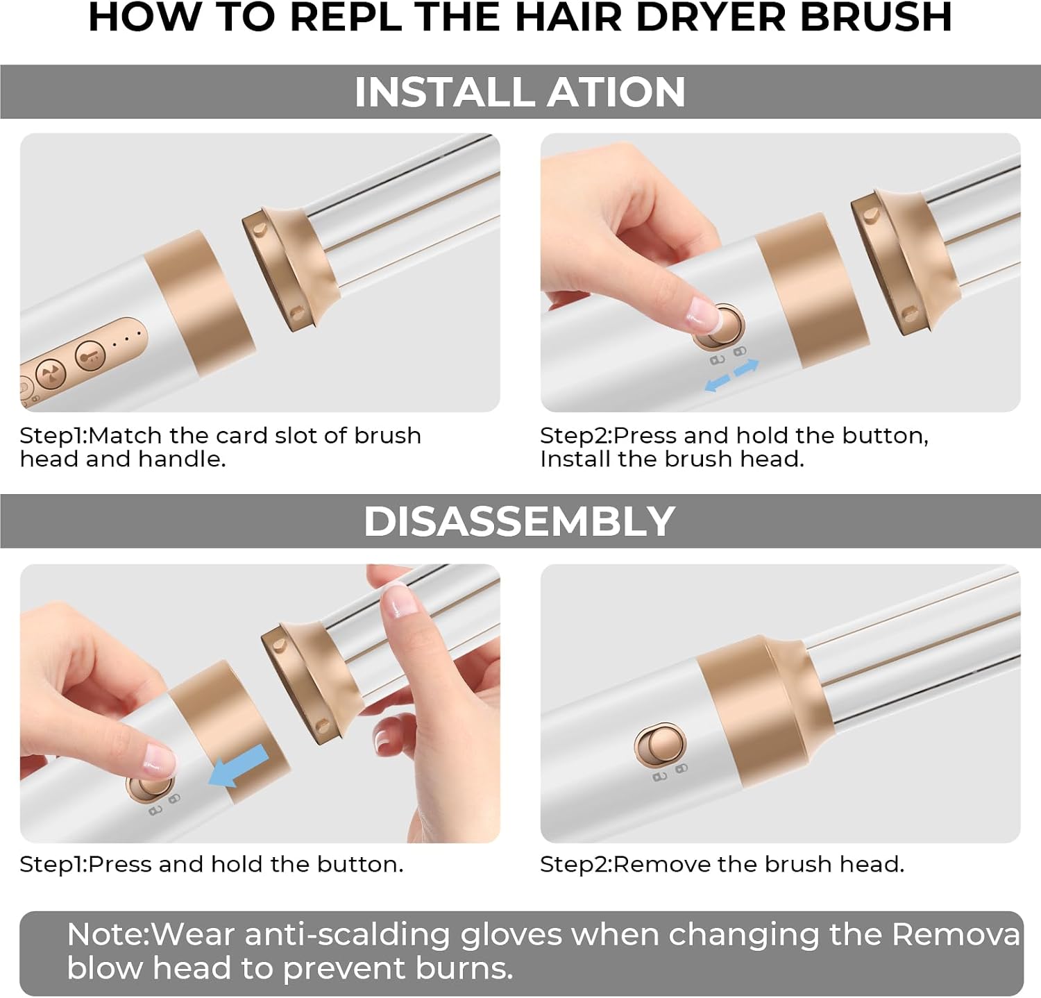 Detalle de Airstyler 7 in 1 – Multistyler mit 1400 W, Diffusor und Coanda-Effekt für schnelleres Styling