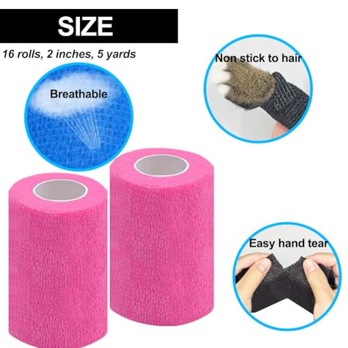 Detalle de Selbstklebender Verband 16 Rollen 5 cm – Clooflar kohäsive Bandagen