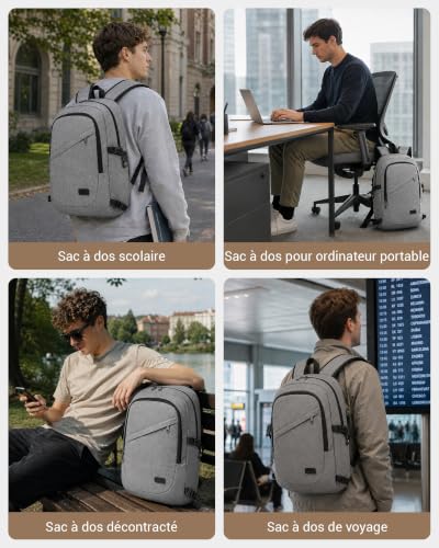 Thumbnail 7 de Kono Sac à Dos Antivol pour PC 15,6'': sécurité et confort au quotidien