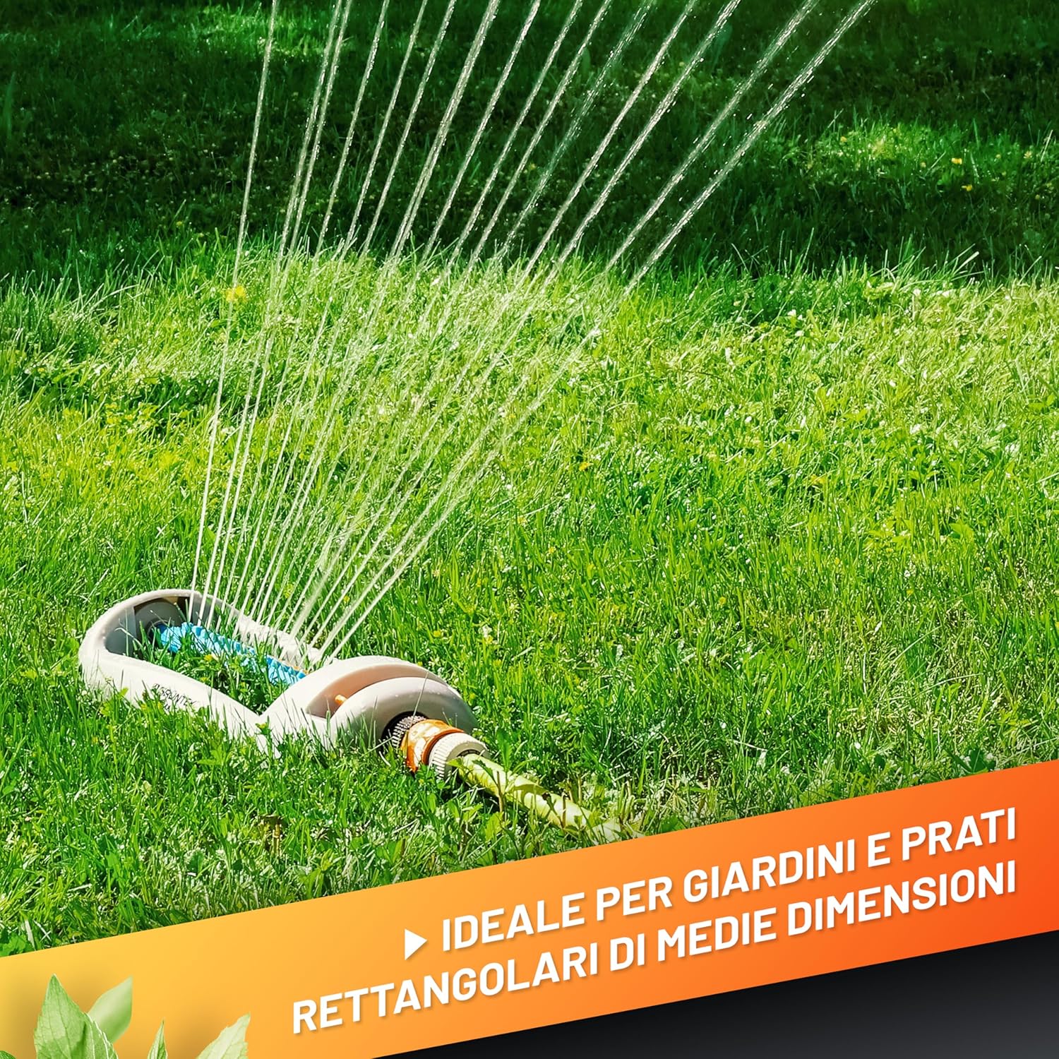 Thumbnail 5 de GRÜNTEK Irrigatore Giardino Oscillante Rettangolare 336 m² – mod. Primavera, ugello 21x15 m