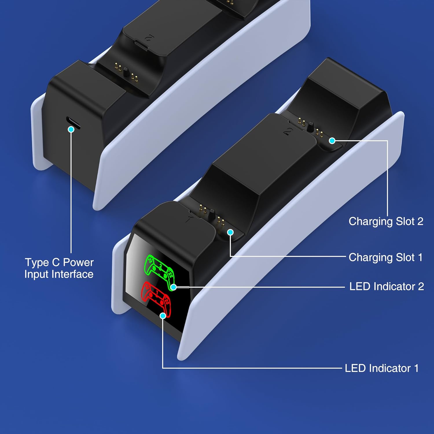 Thumbnail 6 de HELLCOOL PS5 Controller Charger 2H fast charging dock for DualSense controllers