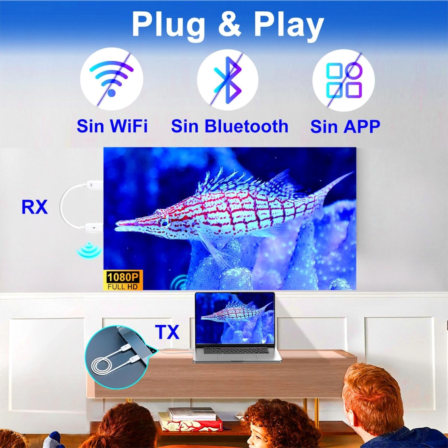 Detalle 2 de LXJADAP HDMI Inalámbrico Transmisor y Receptor 50m