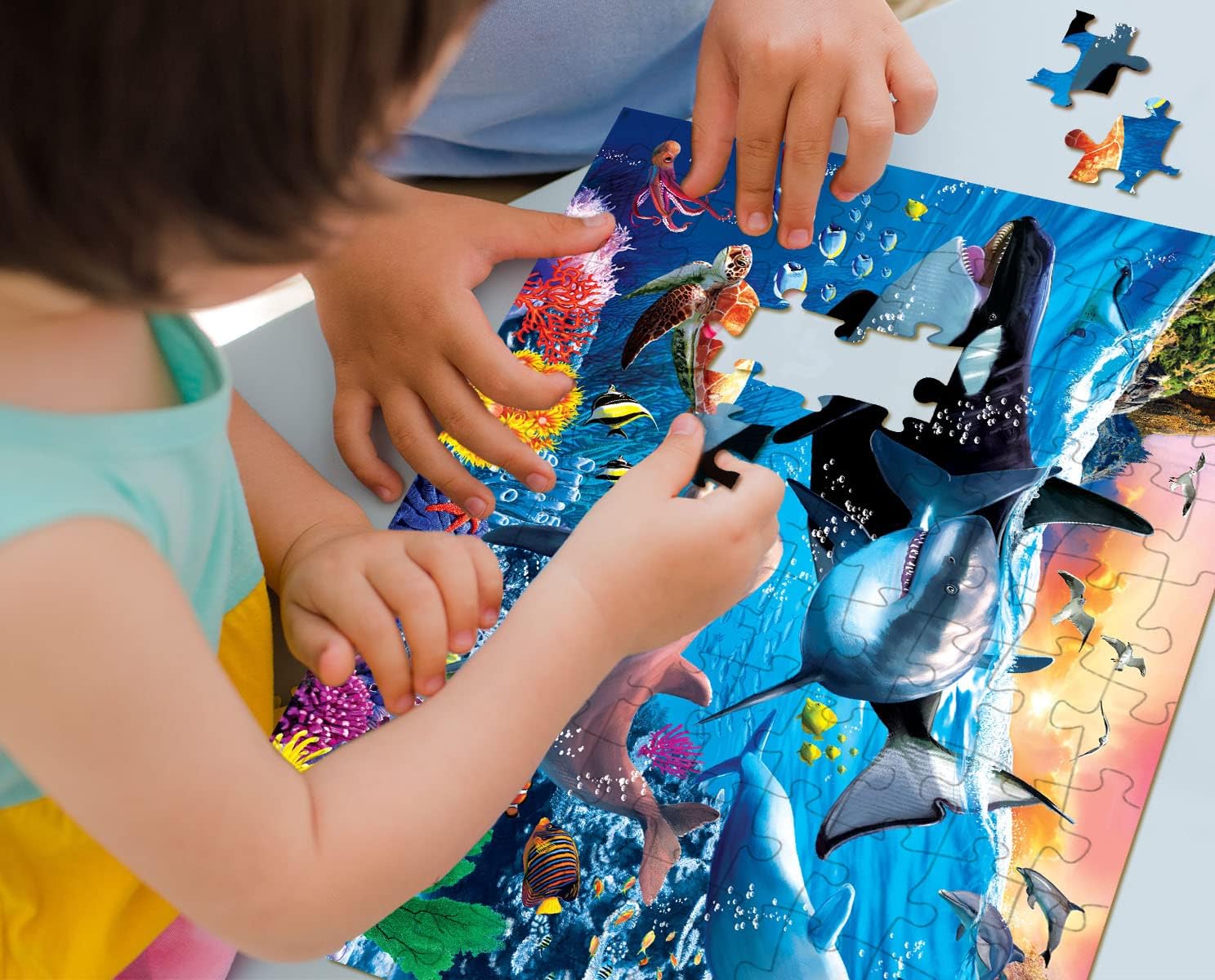 Detalle 2 de Underwater World 100-Piece Kids Puzzle for Ages 4-8 🧩
