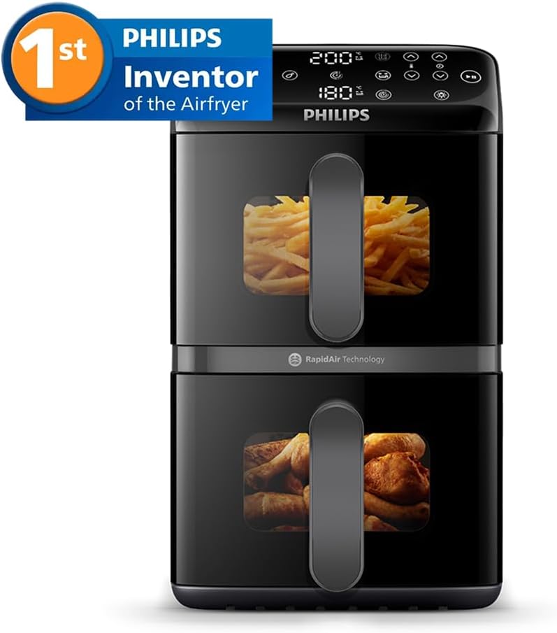 Thumbnail 1 de Philips 4000 Series Stacked Dual Basket Airfryer 10L – RapidAir Tech, 2 Meals at Once
