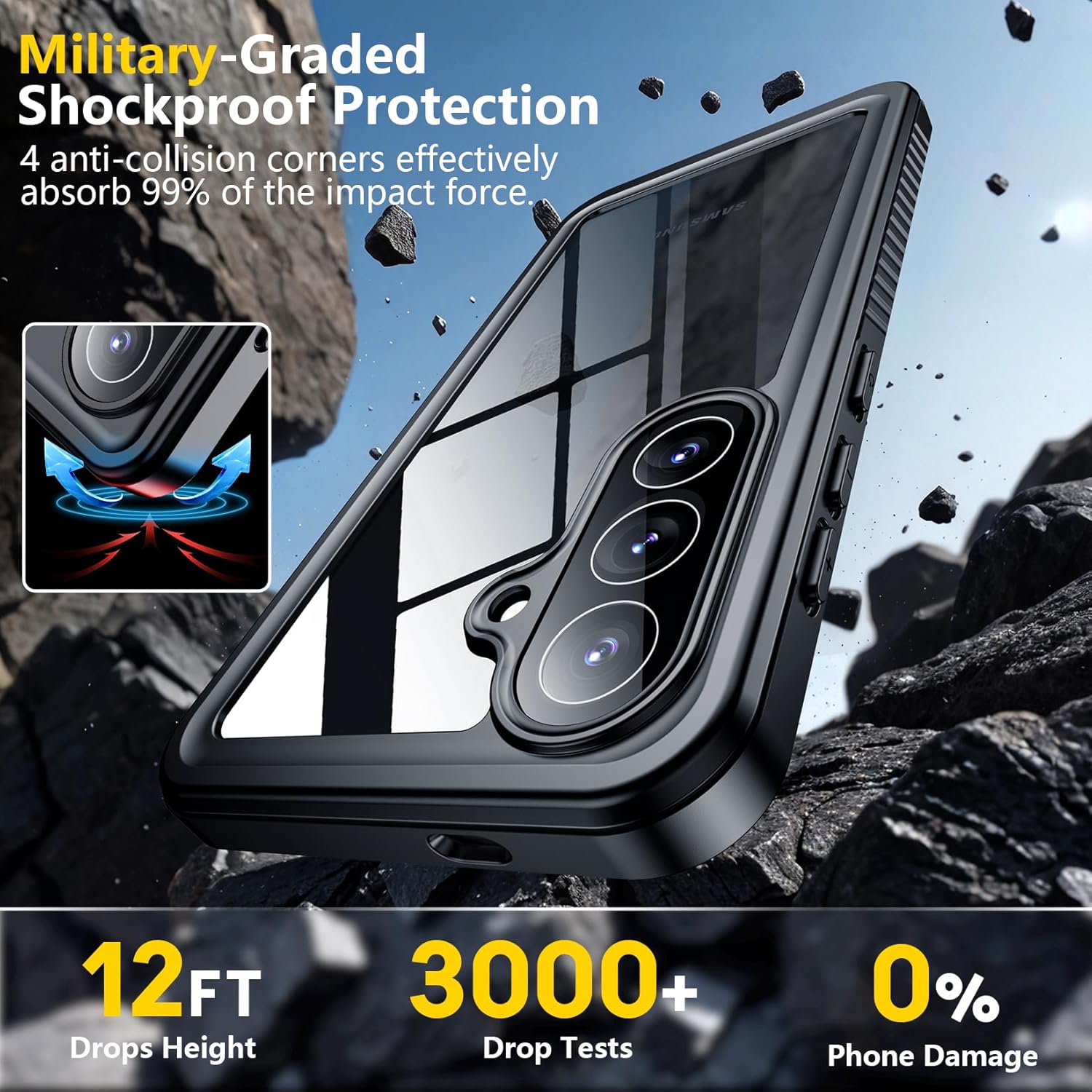 Thumbnail 4 de SPIDERCASE Waterproof Case for Samsung Galaxy S26 (IP68) With Built-in Screen & Camera Lens Protector