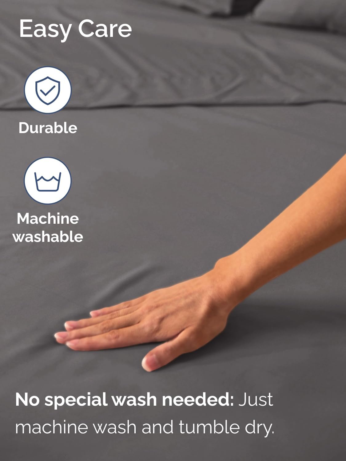 Thumbnail 4 de CGK Unlimited Extra Deep King Fitted Sheet (Dark Grey) — Hotel Luxury Single Fitted Sheet Only