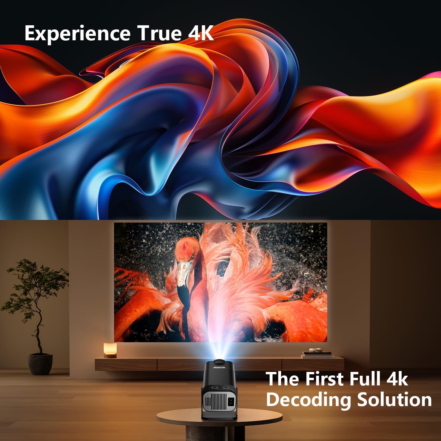 Thumbnail 2 de ZDSSY Mini Projector 4K Support, Android 14 & Wi‑Fi 6: A Portable Bedroom Cinema with Built‑in Apps