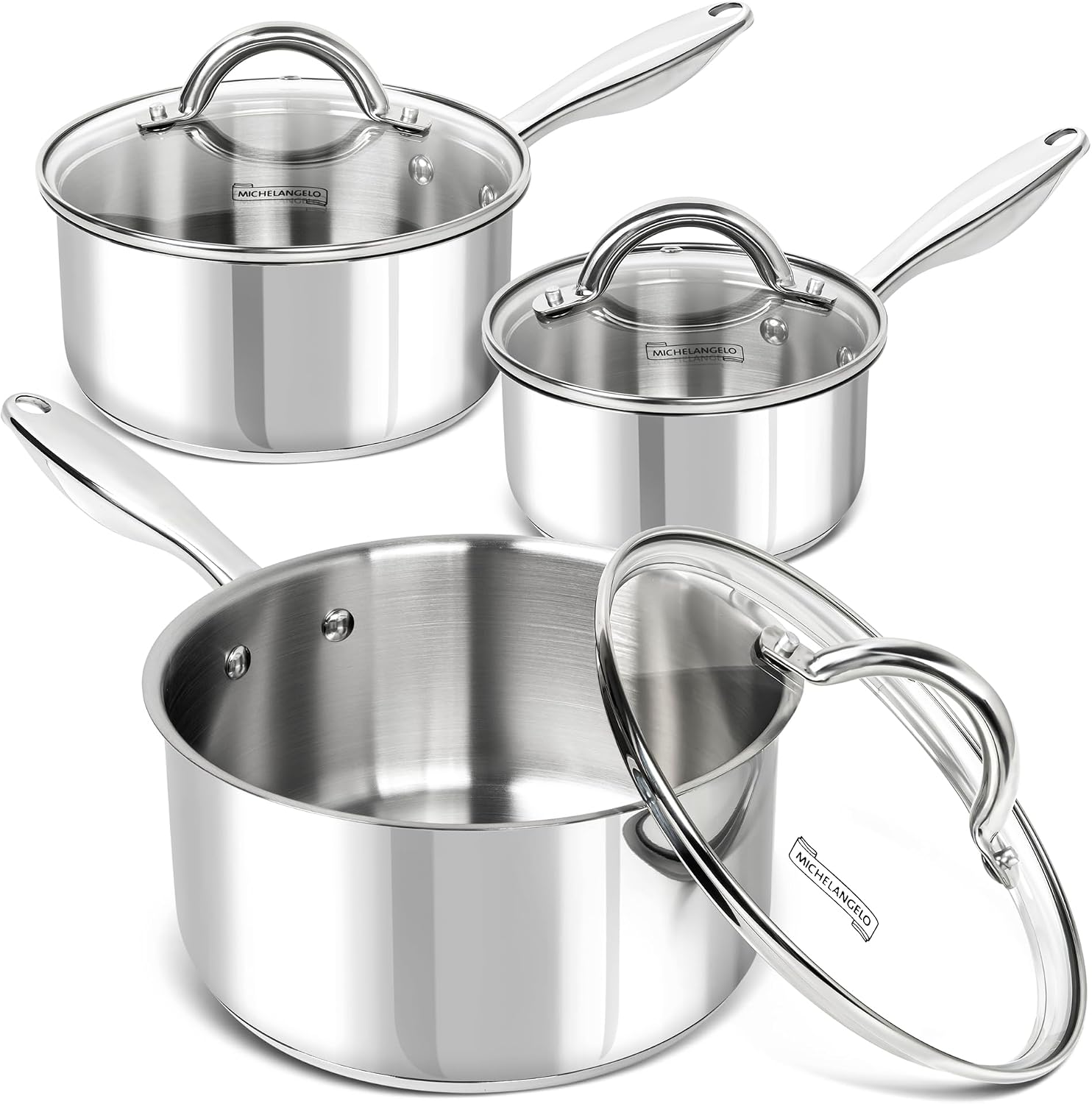 MICHELANGELO Saucepan Set 6pc