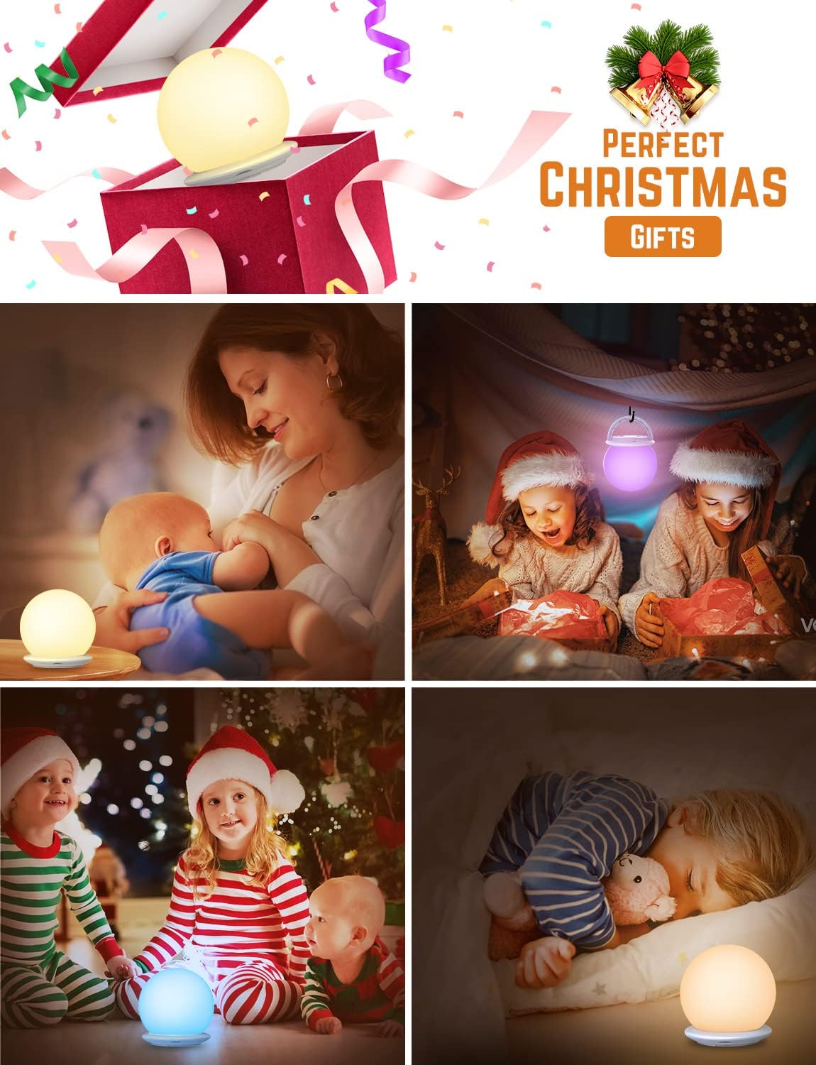 Detalle 2 de KOOFIT Luce Notturna Bambini RGB 8 colori