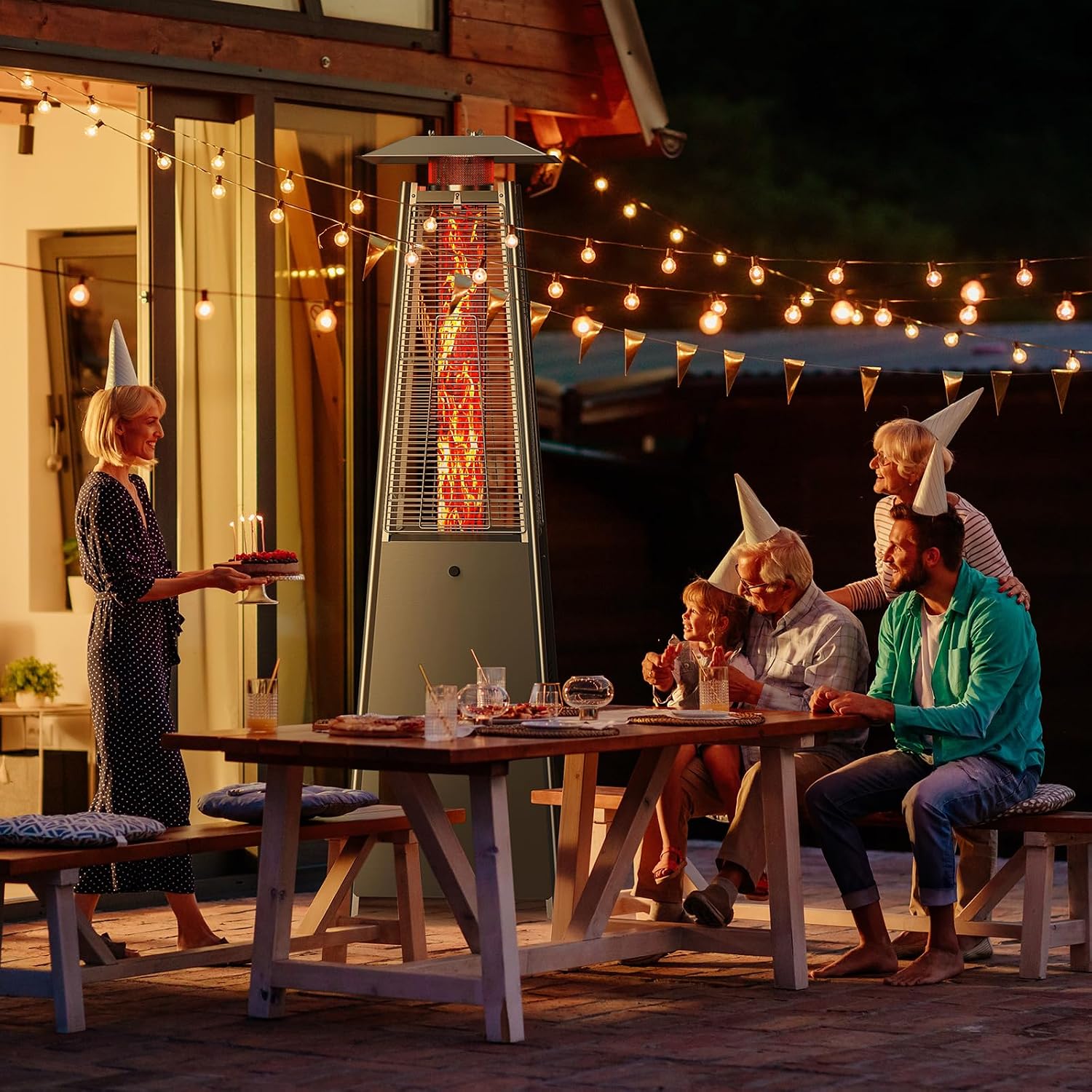 Detalle de OLIXIS propane patio heater, 42,000 BTU