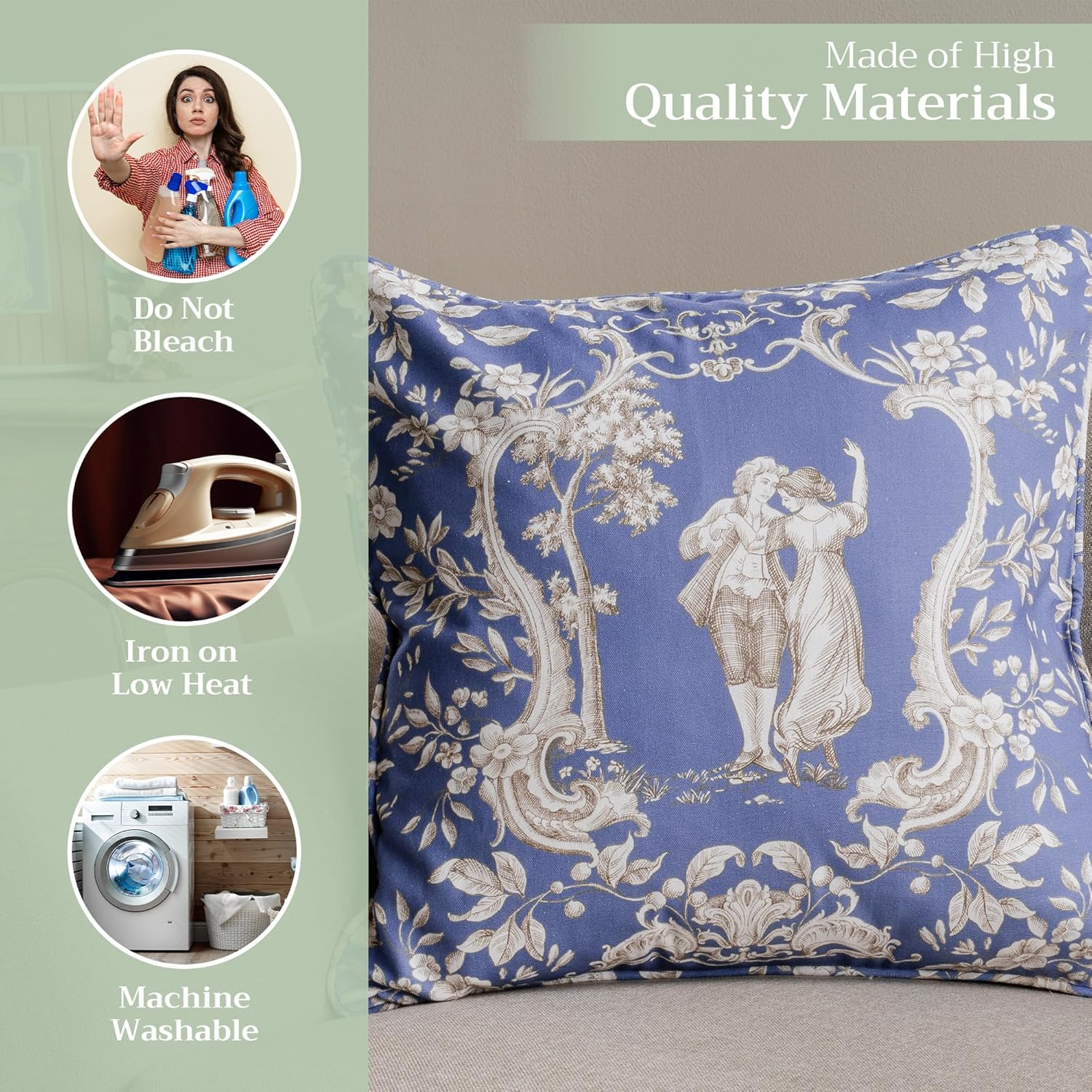 Detalle de Maison d' Hermine 20x20 pillow cover 🛋