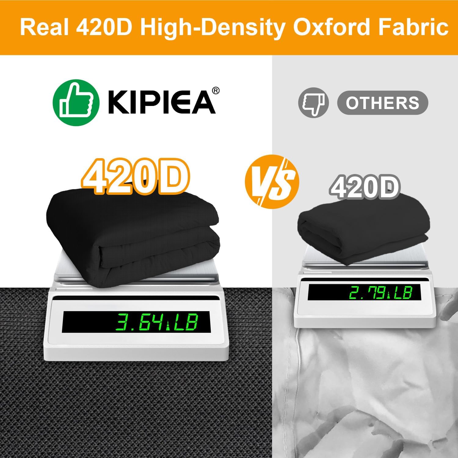 Detalle de Kipiea 90" L x 64" W x 28" H Patio Furniture Cover, 420D Oxford