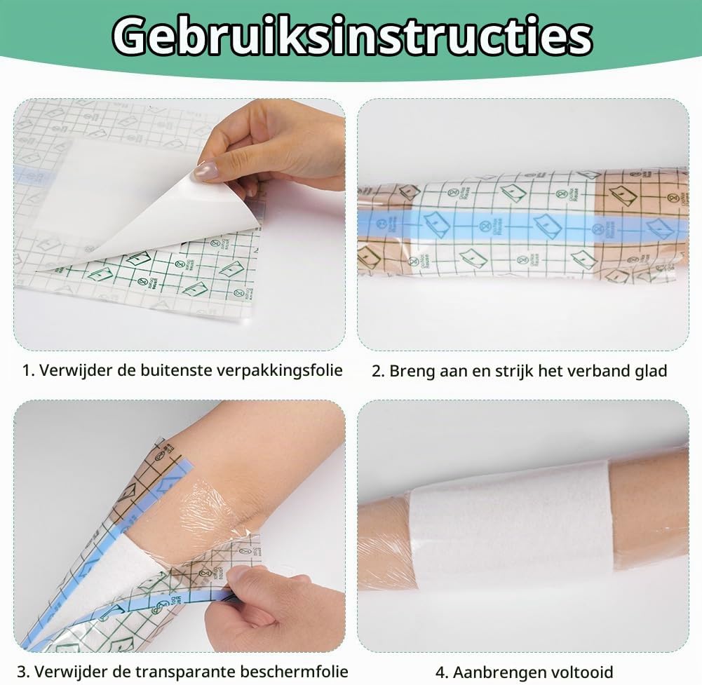 Detalle 1 de AOOWU 5455884 douchepleisters 20 x 20 cm, waterdicht met absorberend kussen