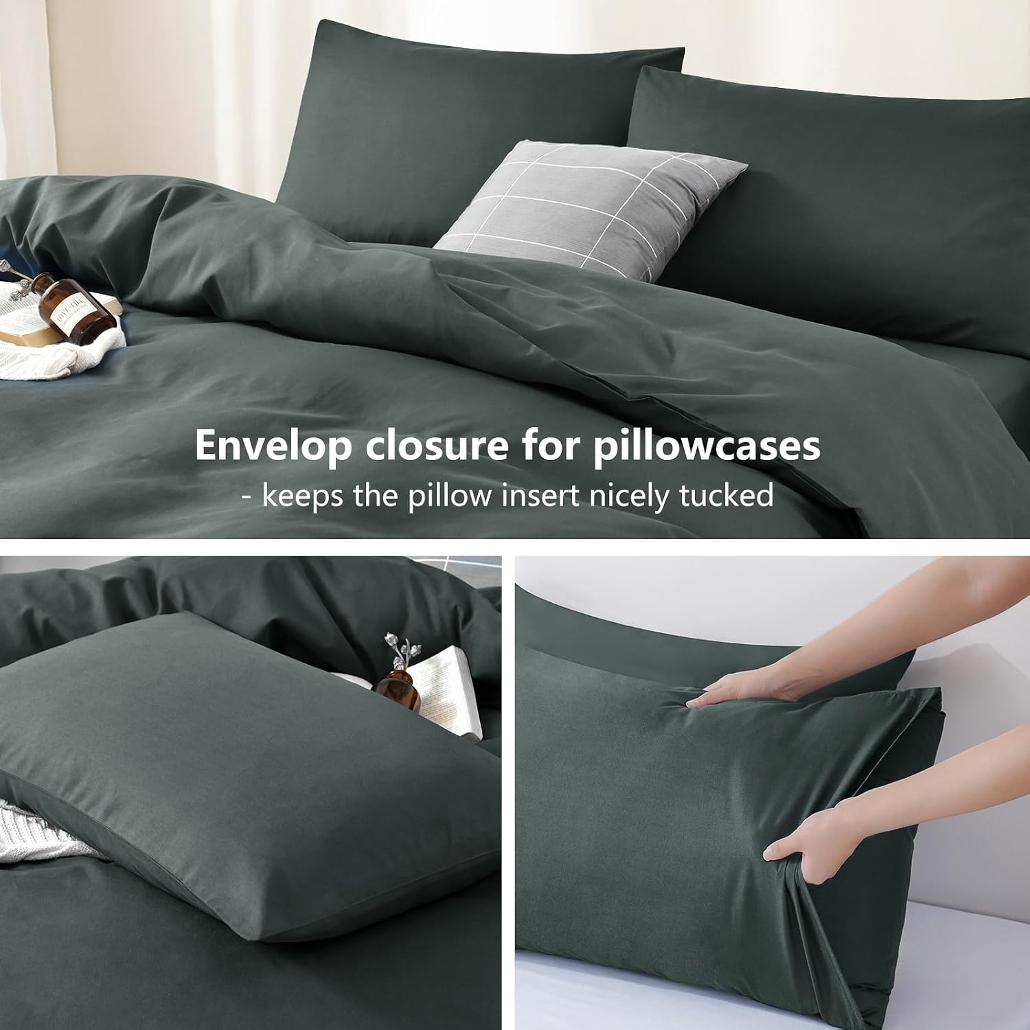 Thumbnail 6 de RUIKASI Bedding Double 4-piece set, 200cm deep pockets