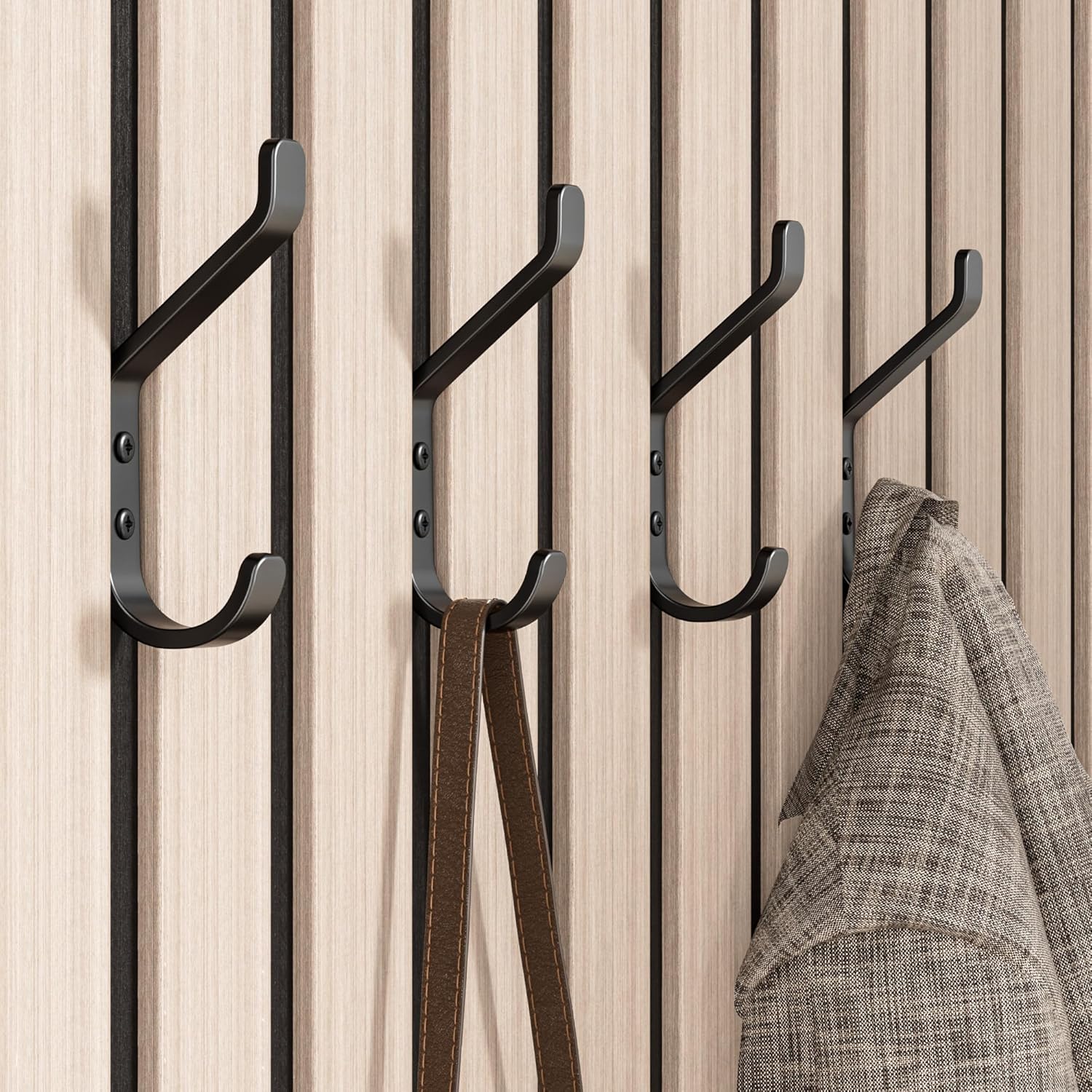 Thumbnail 3 de susswiff 10‑Stück Garderobenhaken Schwarz 10 cm