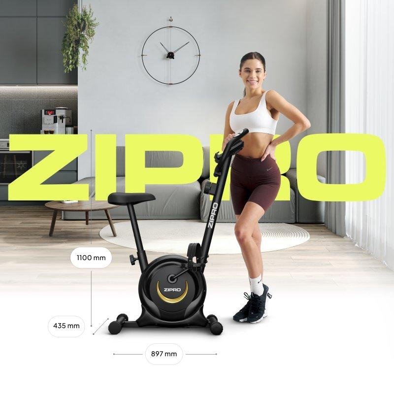 Detalle 2 de Zipro One S Gold magnética: bicicleta estática para entrenar en casa con 8 niveles de resistencia