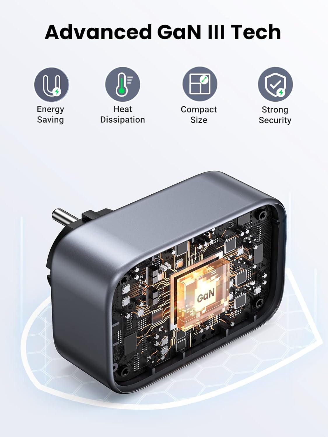 Thumbnail 4 de UGREEN UK to EU Plug Adapter 30W